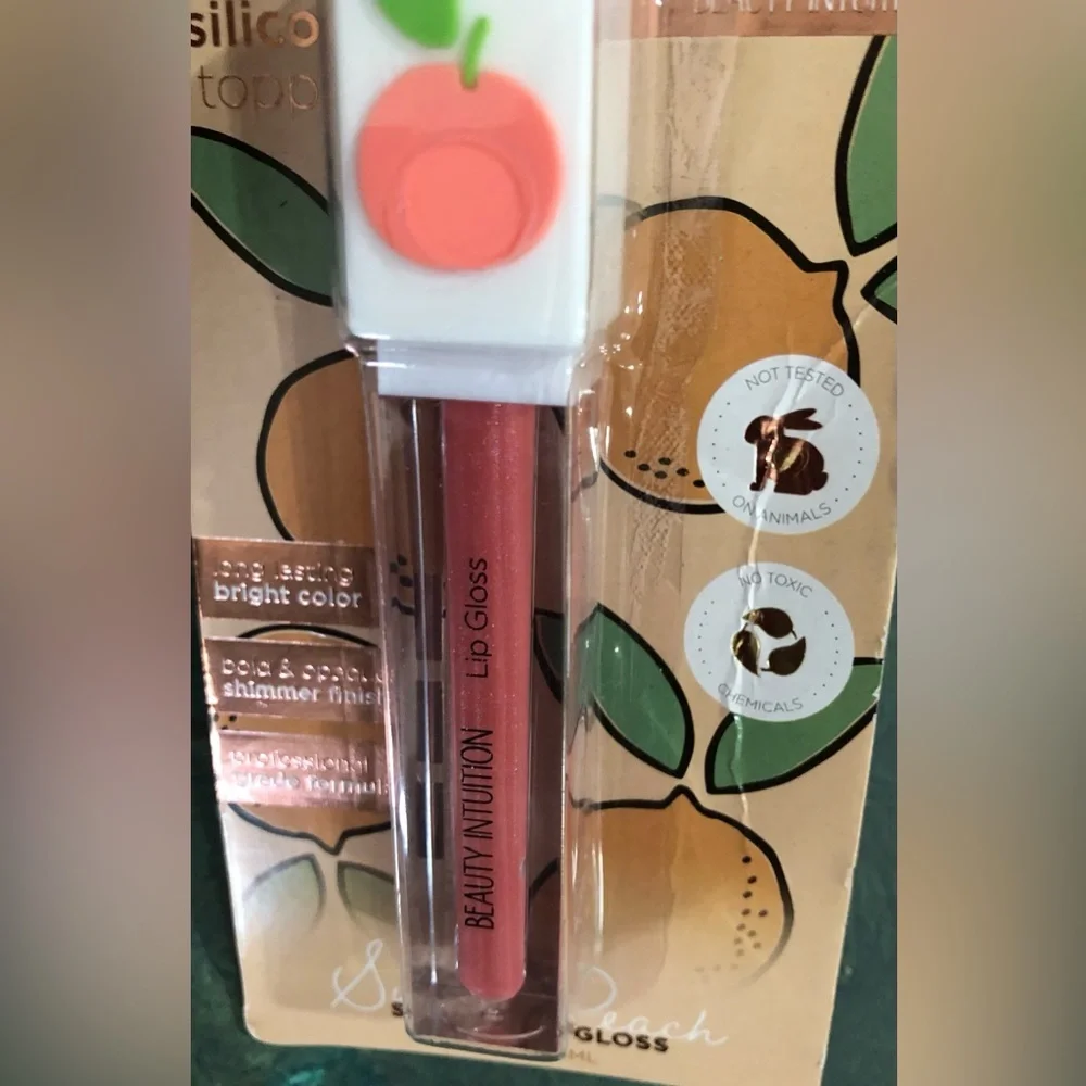 2pack sweet peach shimmer professional grade‎ long lasting formula lip gloss new